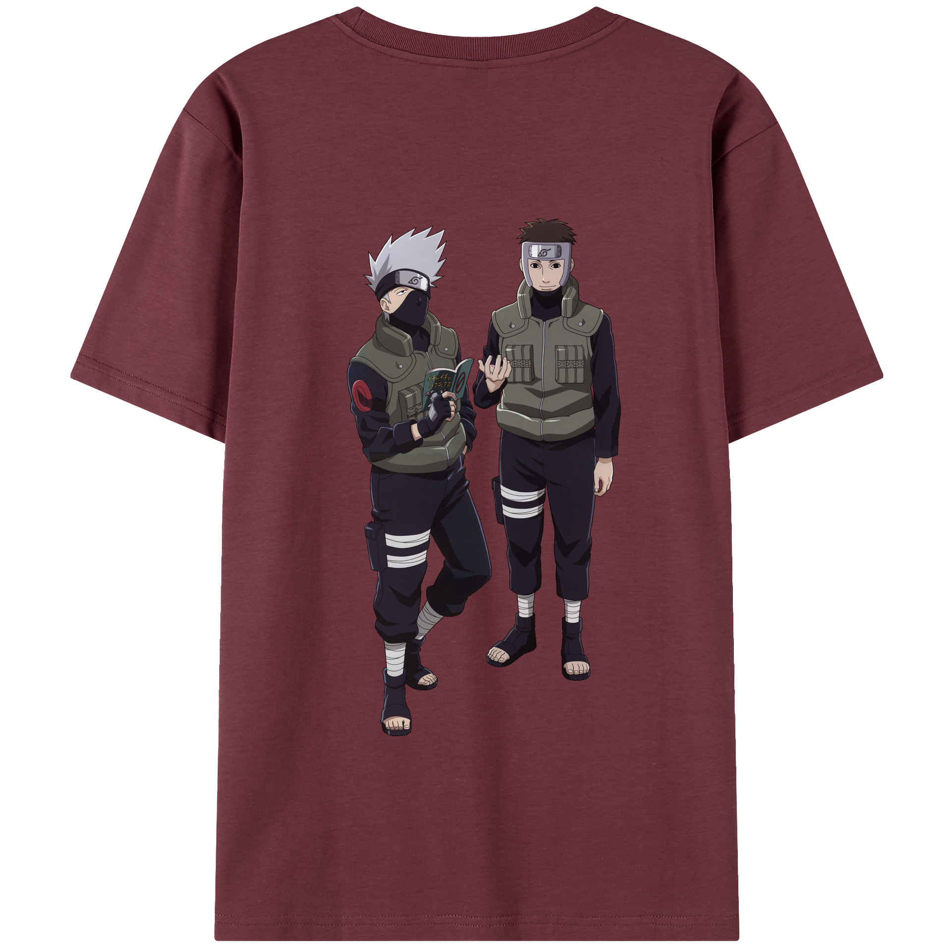 （画像用） NARUTO -ナルト- はたけ カカシ Hatake Kakashi 綿100％半袖Tシャツ（背面プリント）